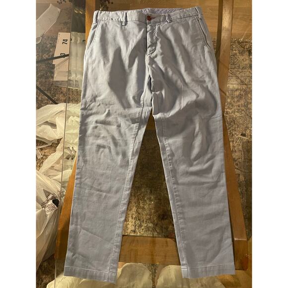 Henry Cotton pantalon sportivo light blue slim fit chino trouser - Picture 2 of 8